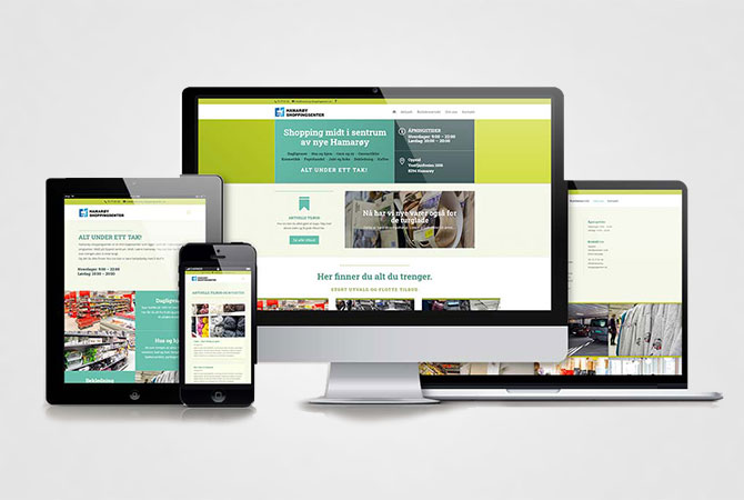 Hamarøy shoppingsenter webdesign